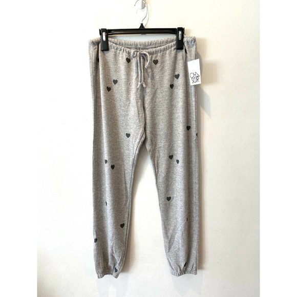 New Chaser Tiny Heart Joggers in Heather Grey - Picture 5 of 12